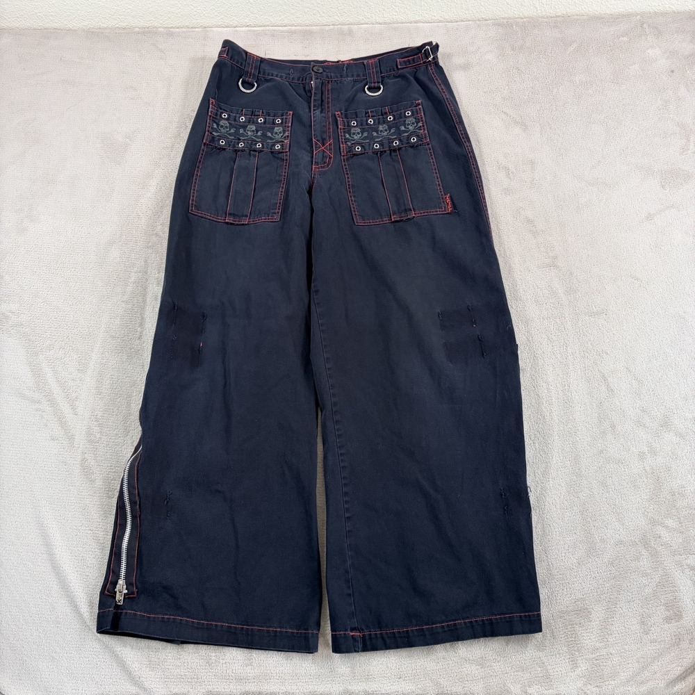 Vintage TRIPP NYC Daang Goodman Wide Leg Pants Large Goth Rave Baggy 90's Zipper